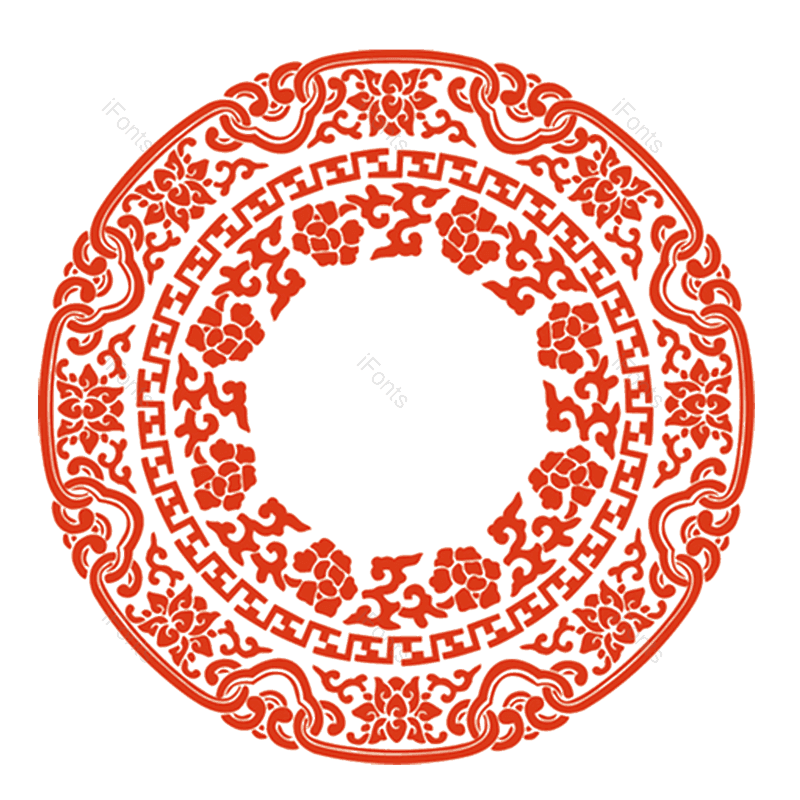 边框图片,中国风元素,花纹PNG,复古花纹免抠素材